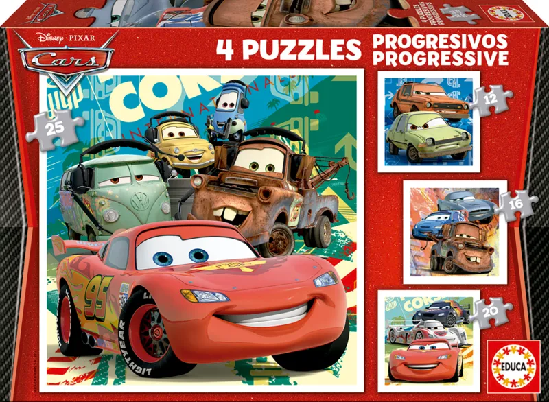 4 Puzzles Progressifs - Cars 2