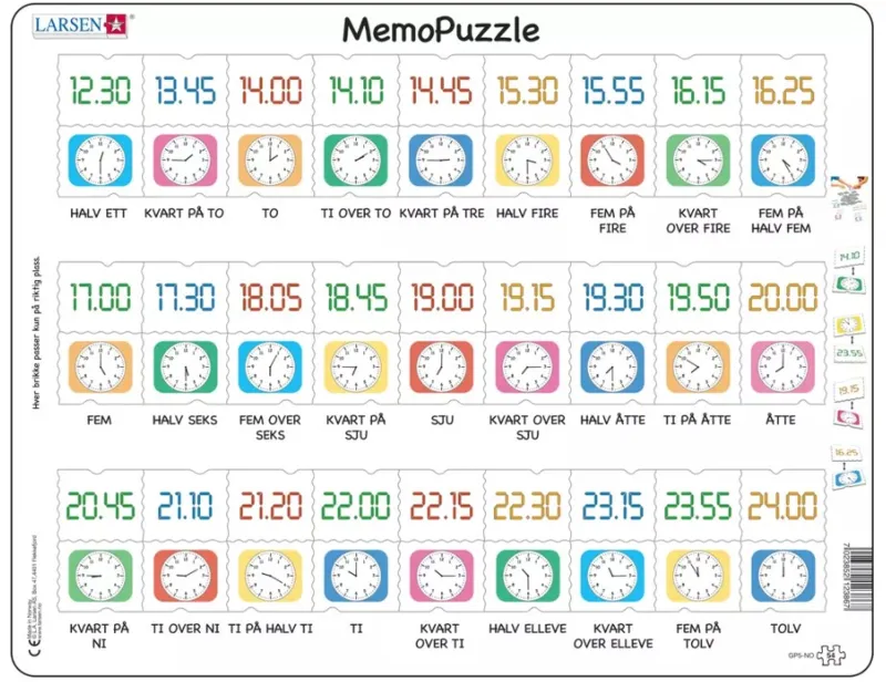 Puzzle Cadre - MemoPuzzle (en Norvégien)