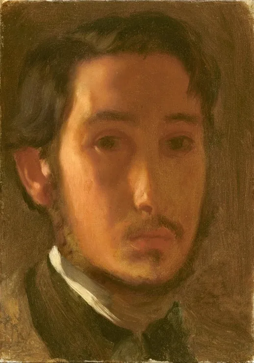 Edgar Degas : Autoportrait avec Col Blanc, 1857