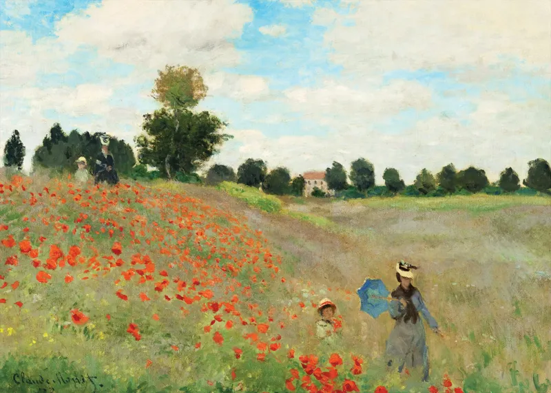 2 Puzzles - L'Art de Monet : Terrasse à Sainte-Adresse, 1867 - Coquelicot, 1873