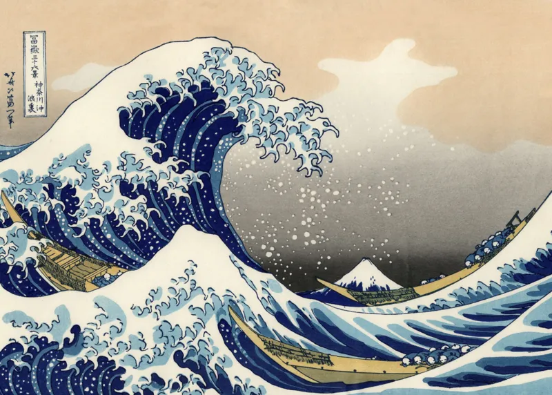 2 Puzzles - L'Art d'Hokusai : La Grande Vague de Kanagawa - Shinagawa sur Le Tokaido