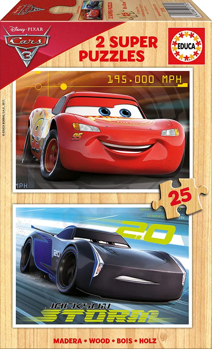 2 Puzzles en Bois - Cars