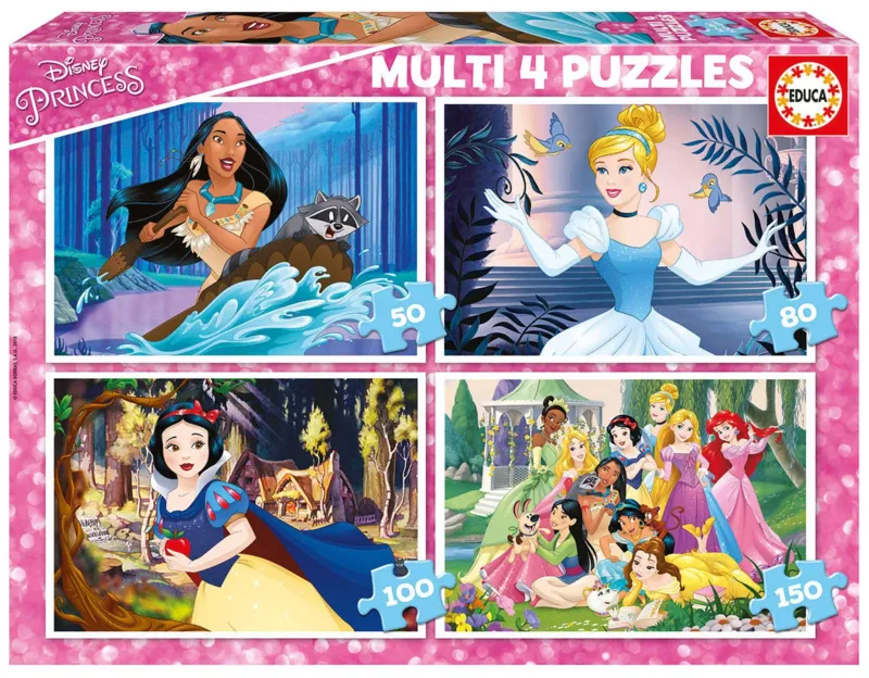 4 Puzzles - Disney Princess