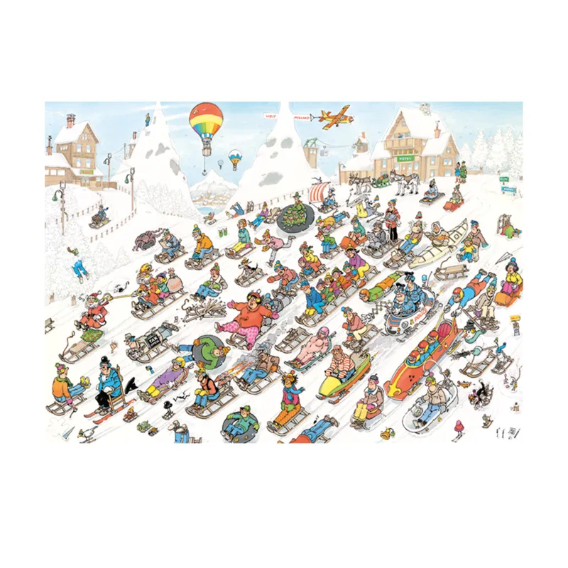 JAN VAN HAASTEREN - DESCENTE EFFRENÉE DE LA MONTAGNE  (1000 PIECES)