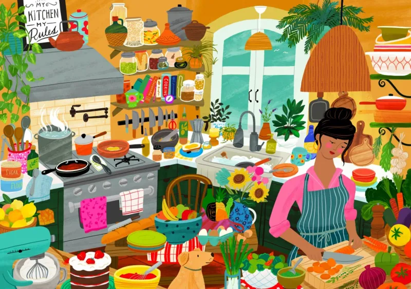 Mon bonheur est dans la cuisine