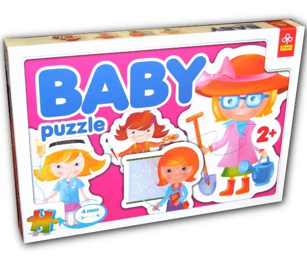 4 mini Puzzles forme : Les métiers