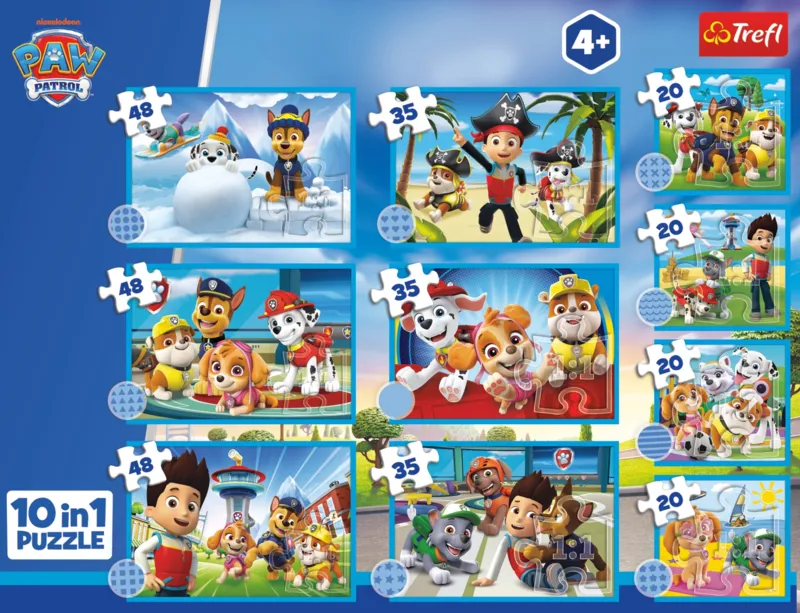 10 Puzzles - The brave Paw Patrol team
