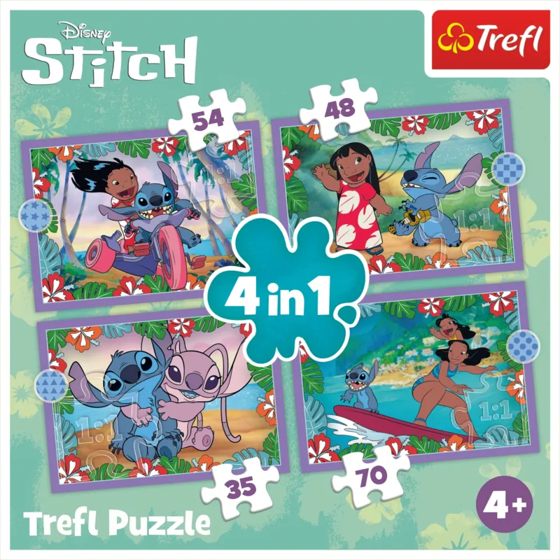4 Puzzles - Lilo&Stitch's crazy day