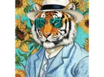 Pets as Art - Monsieur Tigre et Les Tournesols