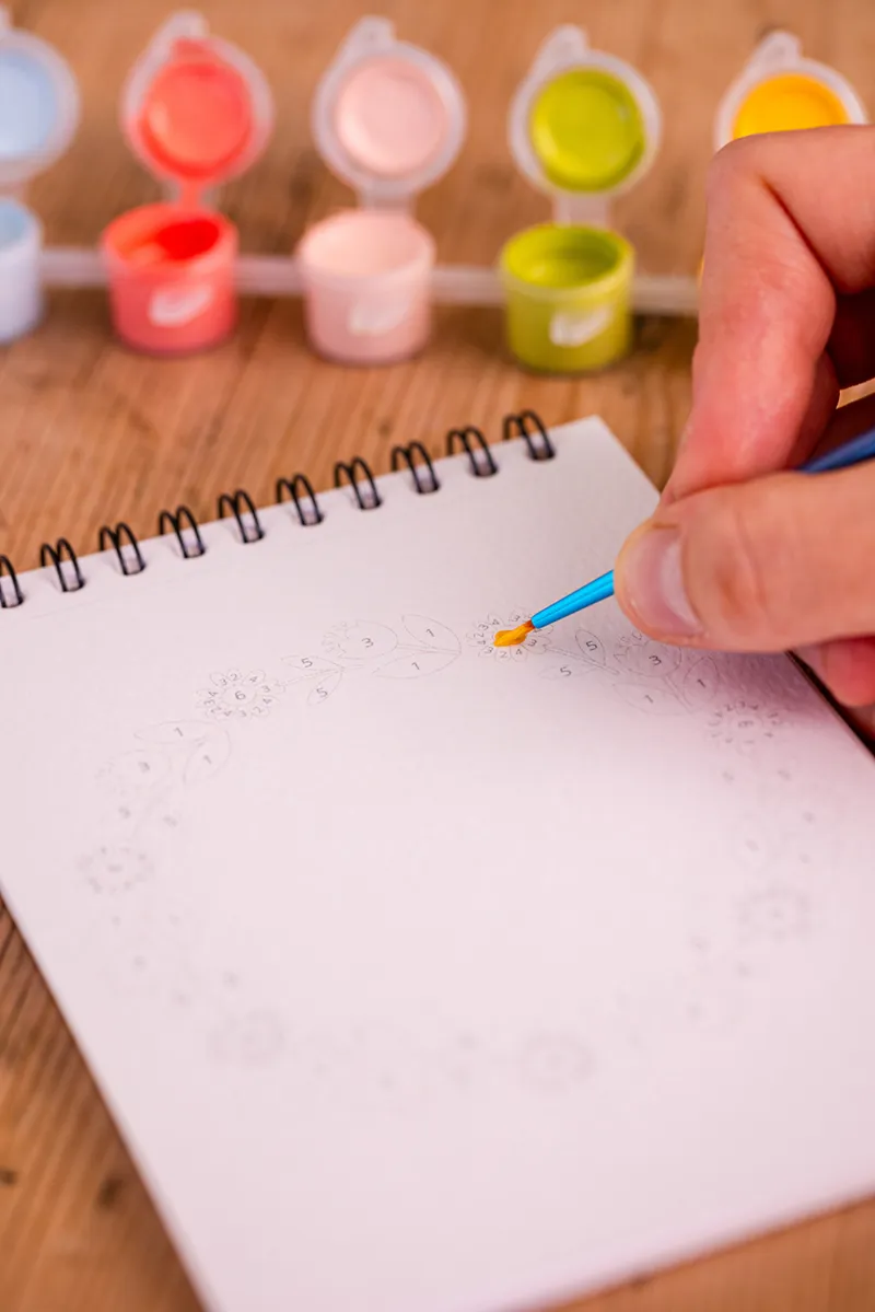 Peinture aux numéros - Couronnes Fleuries