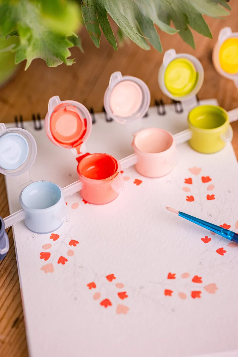 Peinture aux numéros - Couronnes Fleuries