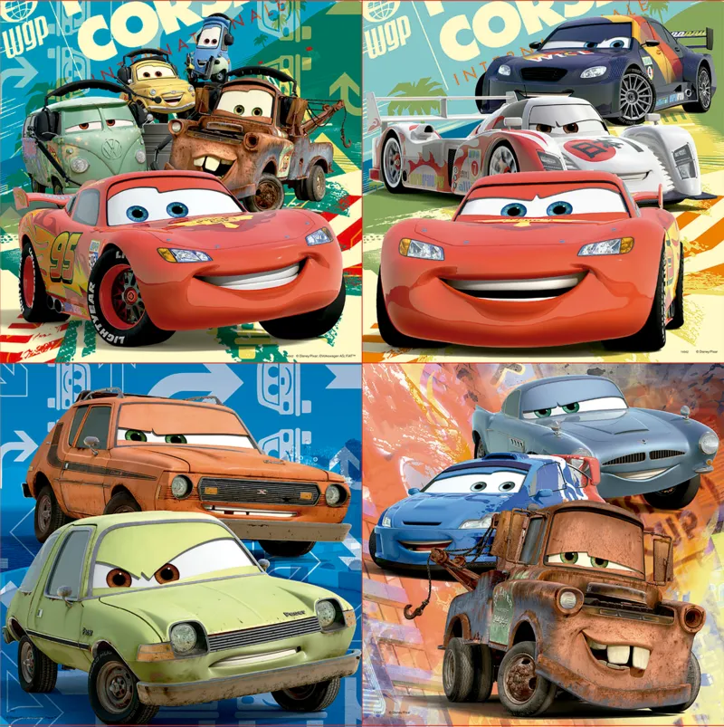 4 Puzzles Progressifs - Cars 2