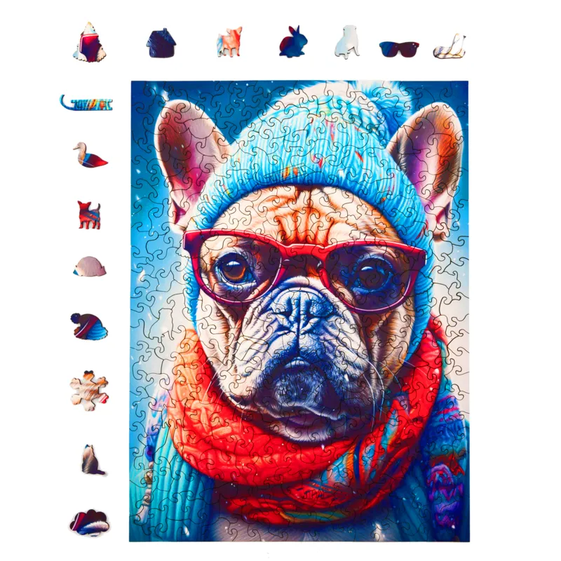 Puzzle en Bois - Gustav Bouledogue Grincheux