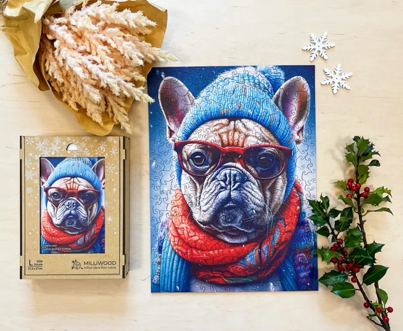 Puzzle en Bois - Gustav Bouledogue Grincheux