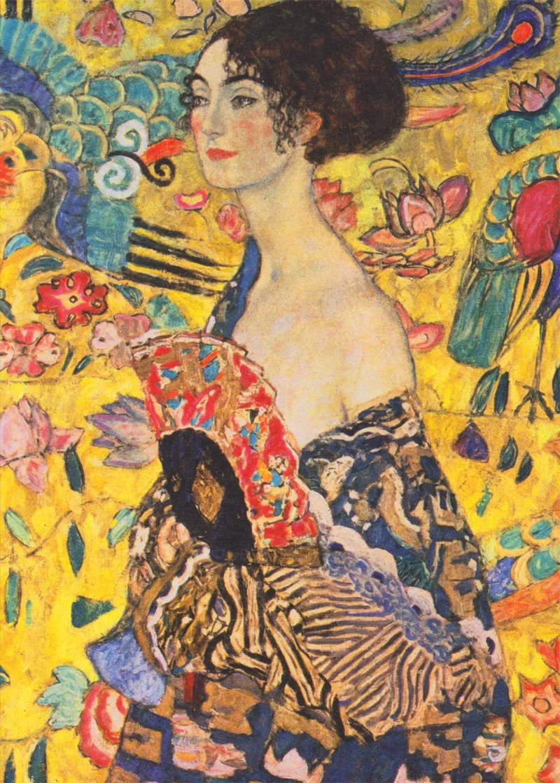 2 Puzzles - L'Art de Klimt : Le Baiser, 1907-1908 - Dame à l'éventail, 1917-1918