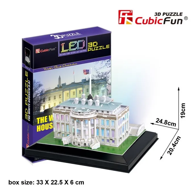 Puzzle 3D avec LED - Washington : La Maison Blanche
