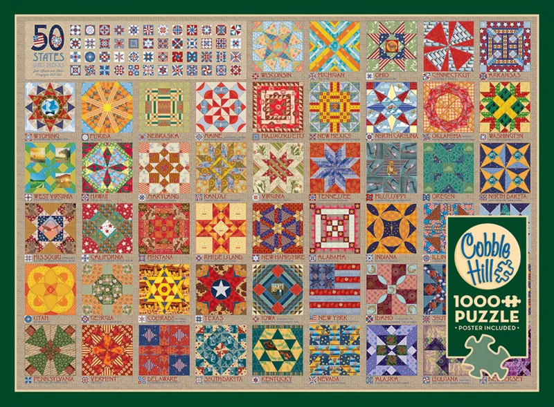 50 States Quilt Blocks - Random Cut