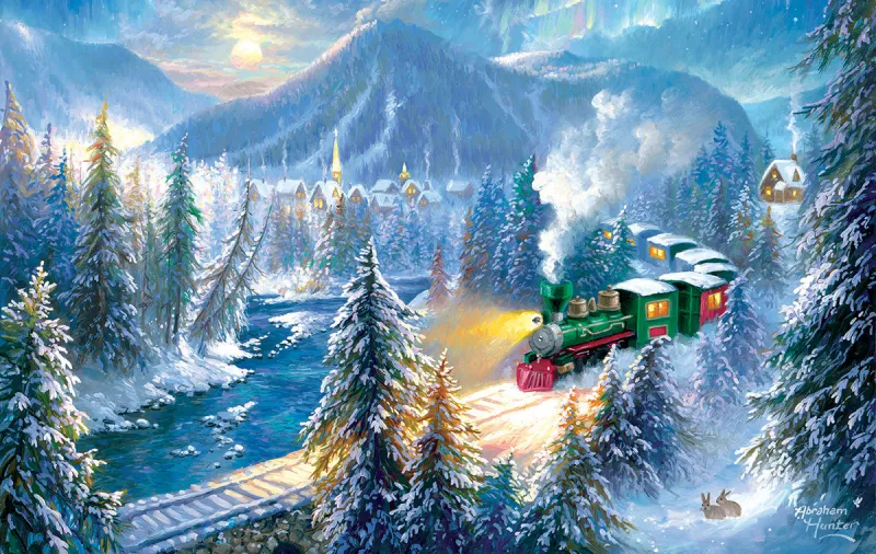Train de Noël en Montagne