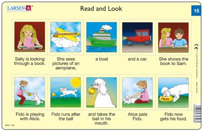 2 Puzzles Cadres - Apprendre l'Anglais : Read and Look 15-16 (en Anglais)
