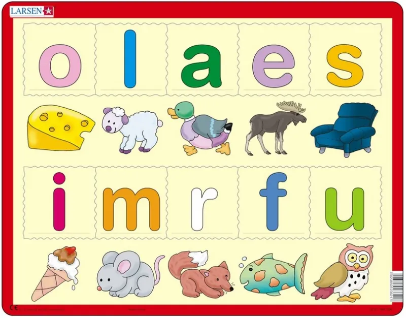 Puzzle Cadre - Lær bokstavene (små) (en Norvégien)