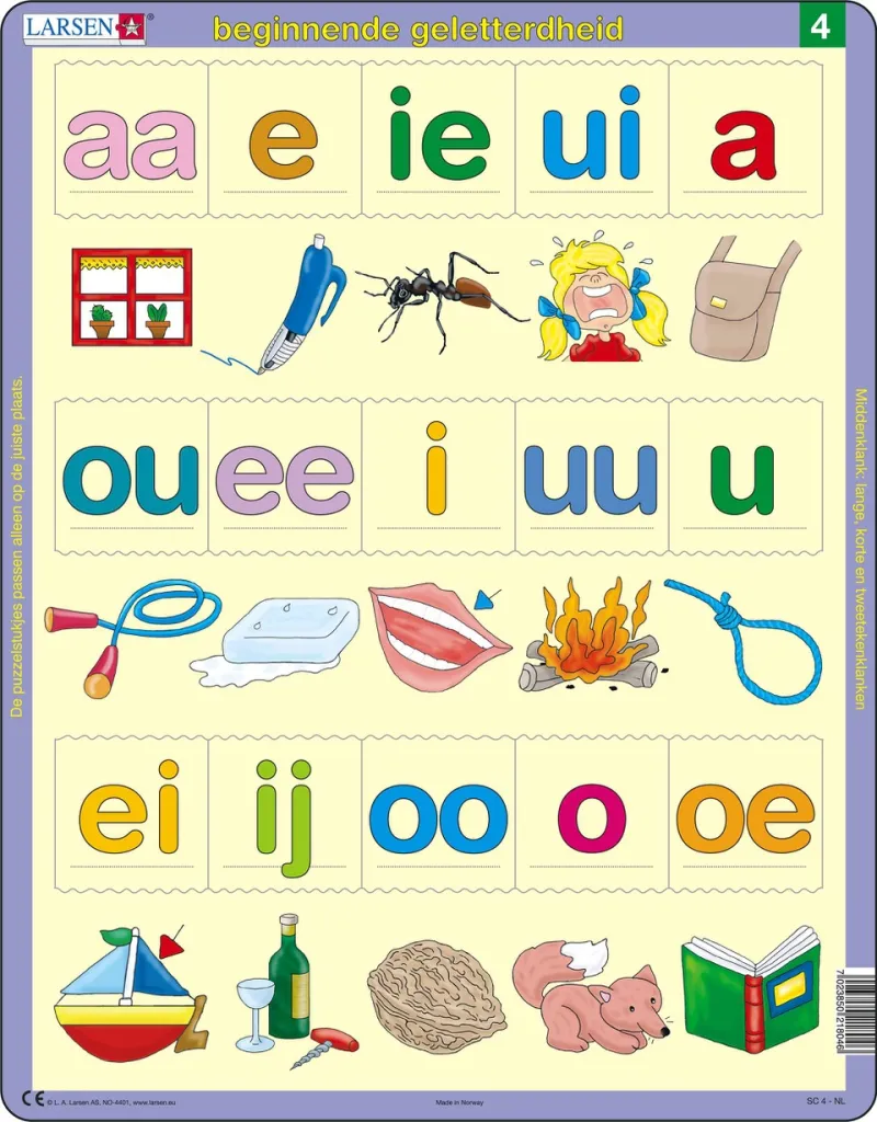 Puzzle Cadre - Beginnende geletterdheid 4 (en hollandais)