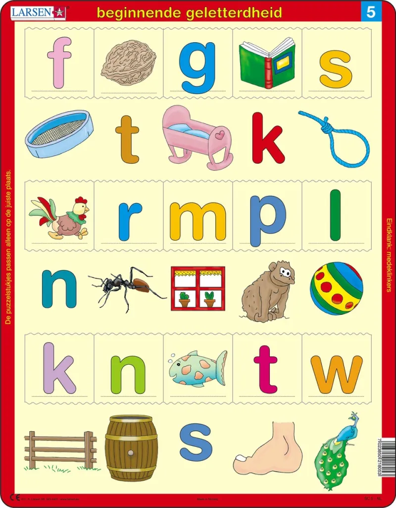 Puzzle Cadre - Beginnende geletterdheid 5 (en hollandais)