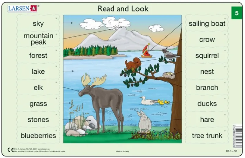 2 Puzzles Cadres - Apprendre l'Anglais : Read and Look 05-06 (en Anglais)