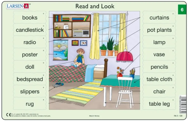 2 Puzzles Cadres - Apprendre l'Anglais : Read and Look 05-06 (en Anglais)