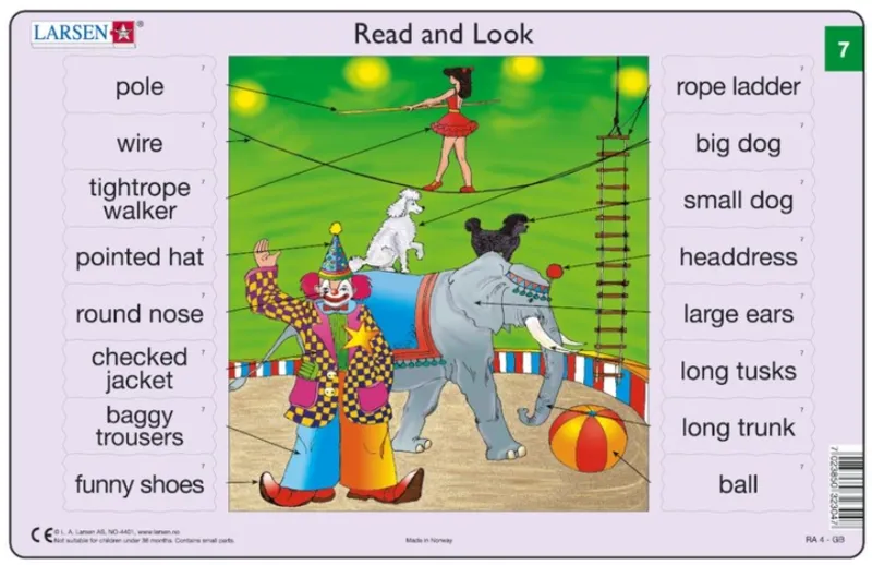 2 Puzzles Cadres - Apprendre l'Anglais : Read and Look 07-08 (en Anglais)