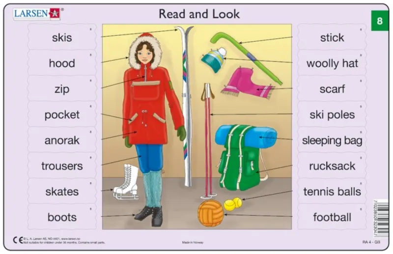 Puzzle Cadre - Apprendre l'Anglais : Read and Look 8 (en Anglais)