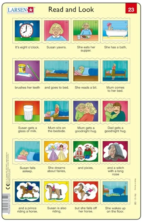 2 Puzzles Cadres - Apprendre l'Anglais : Read and Look 23-24 (en Anglais)