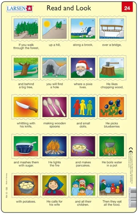 2 Puzzles Cadres - Apprendre l'Anglais : Read and Look 23-24 (en Anglais)