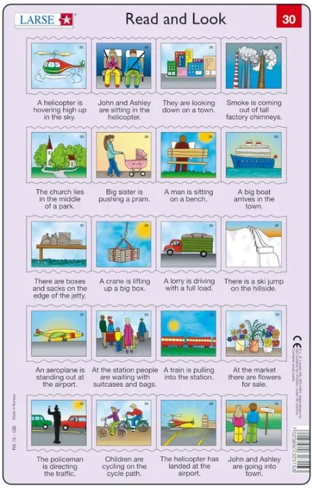 2 Puzzles Cadres - Apprendre l'Anglais : Read and Look 29-30 (en Anglais)