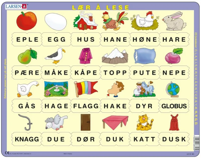 Puzzle Cadre - Apprendre à Lire le Norvégien 4 (en Norvégien)