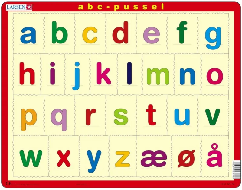 Puzzle Cadre - Alfabetet (små bokstaver) (en Norvégien)