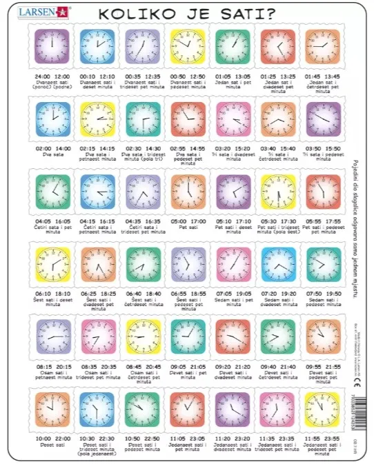 Puzzle Cadre - Clock-Puzzle (En Croate)