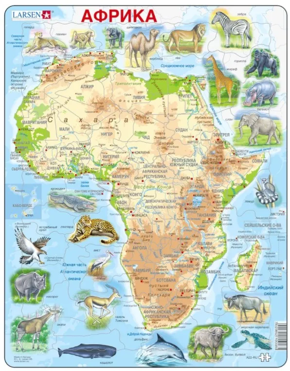 Puzzle Cadre - Afrique (en Russe)