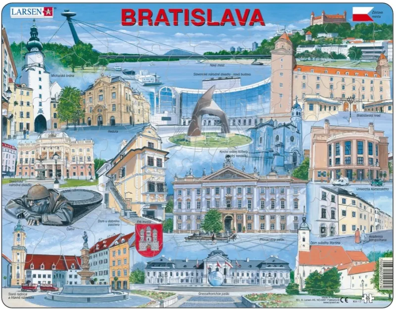 Puzzle Cadre - Souvenirs de Bratislava, Slovaquie (en Slovaque)
