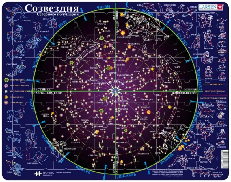 Puzzle Cadre - Les Constellations (en Russe)