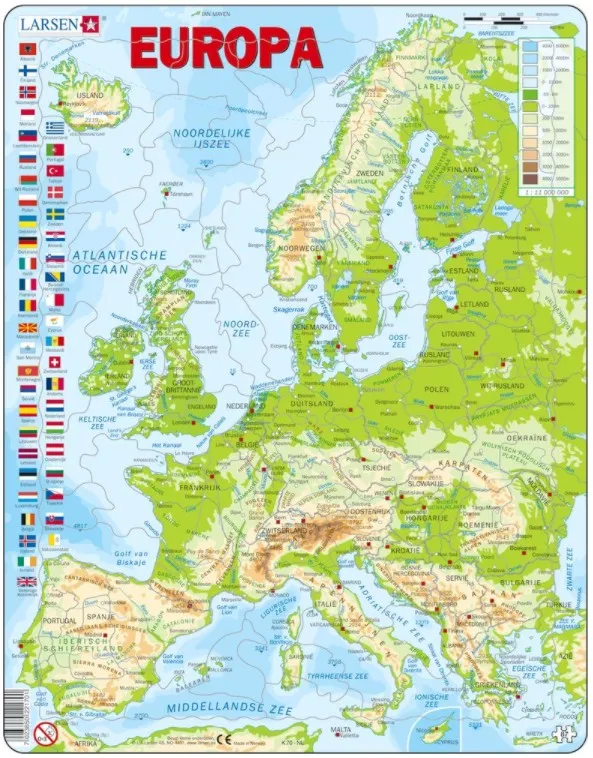 Puzzle Cadre - Europe (en Hollandais)