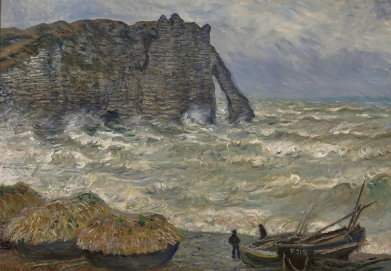 Claude Monet - Mer agitée à Étretat, 1883