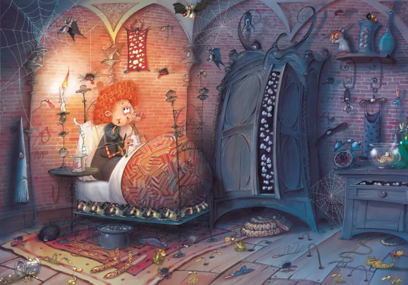 François Ruyer - Sorcière au Lit - La Nuit