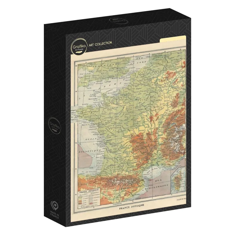 Carte de la France Physique - Larousse, 1925