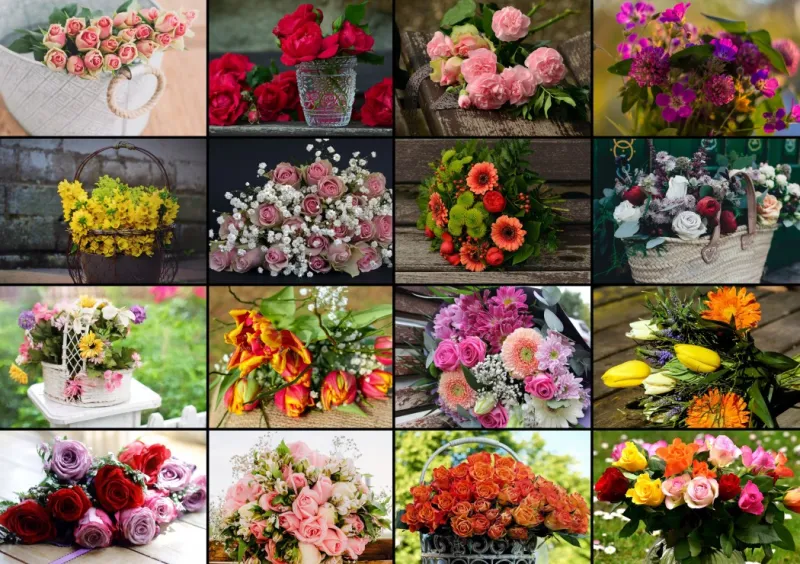 Collage - Bouquets de Fleurs