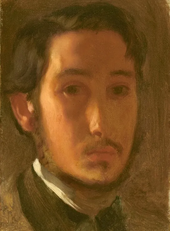Edgar Degas : Autoportrait avec Col Blanc, 1857