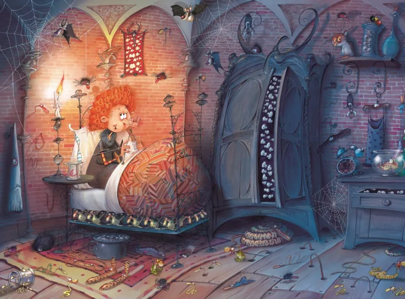 François Ruyer - Sorcière au Lit - La Nuit