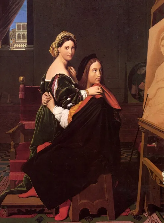 Jean-Auguste-Dominique Ingres : Raphaël et la Fornarina, 1814