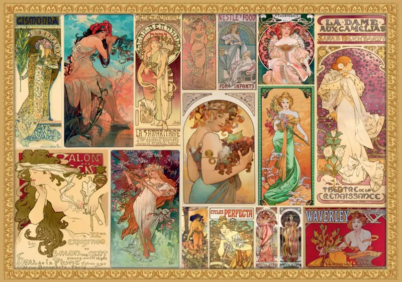 Alfons Mucha - Collage d'Oeuvres