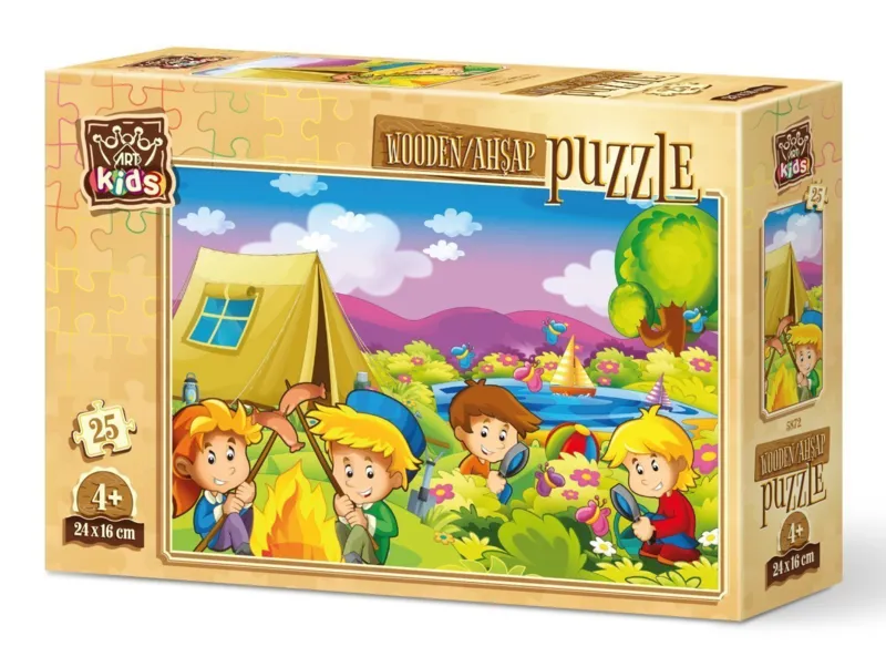 Puzzle en Bois - Campeurs