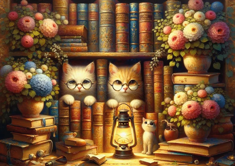 Pièces XXL - La Bibliothèque des Chatons Érudits